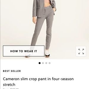 J.Crew Four Seasons Cameron pant Slim Fit size OP, only worn once!